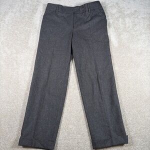 Brunello Cucinelli Luxury Cuffed Hem Trousers Womens 14 (FITS 31 X 26) Wool Silk